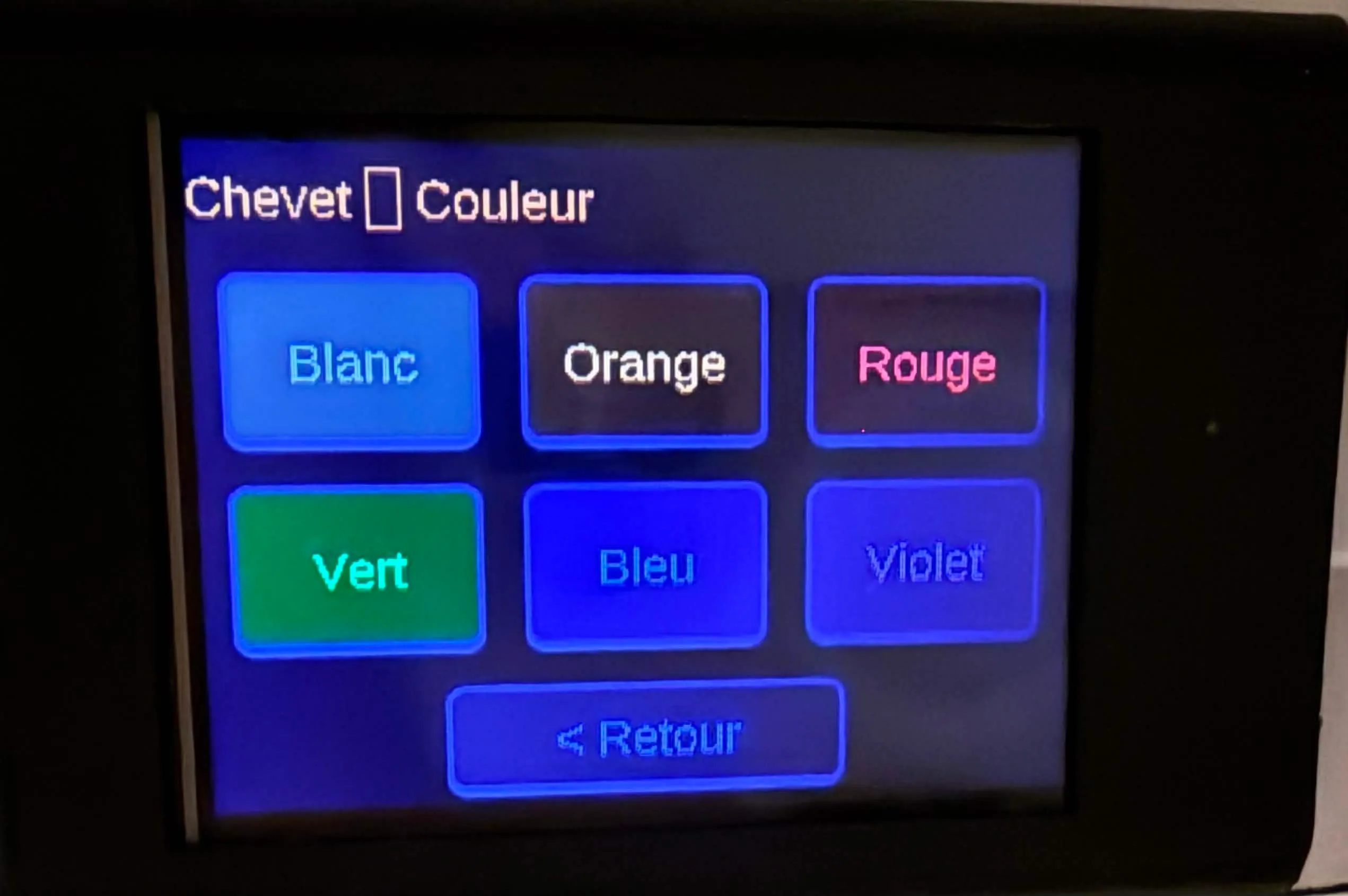 Sous-page couleur d'une lumière